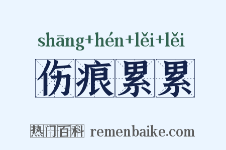伤痕累累是什么意思的图片
